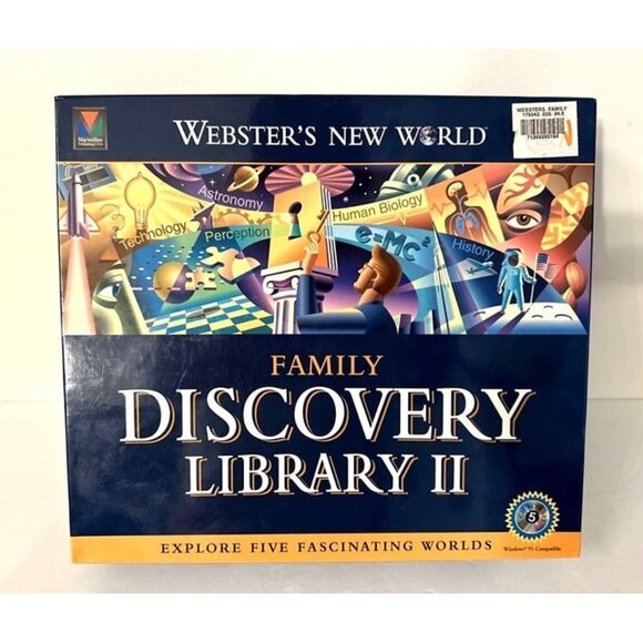 Webster's New World Family Discovery Library II Five CD-ROM Set Rare NEW SEALED - Picture 1 of 8